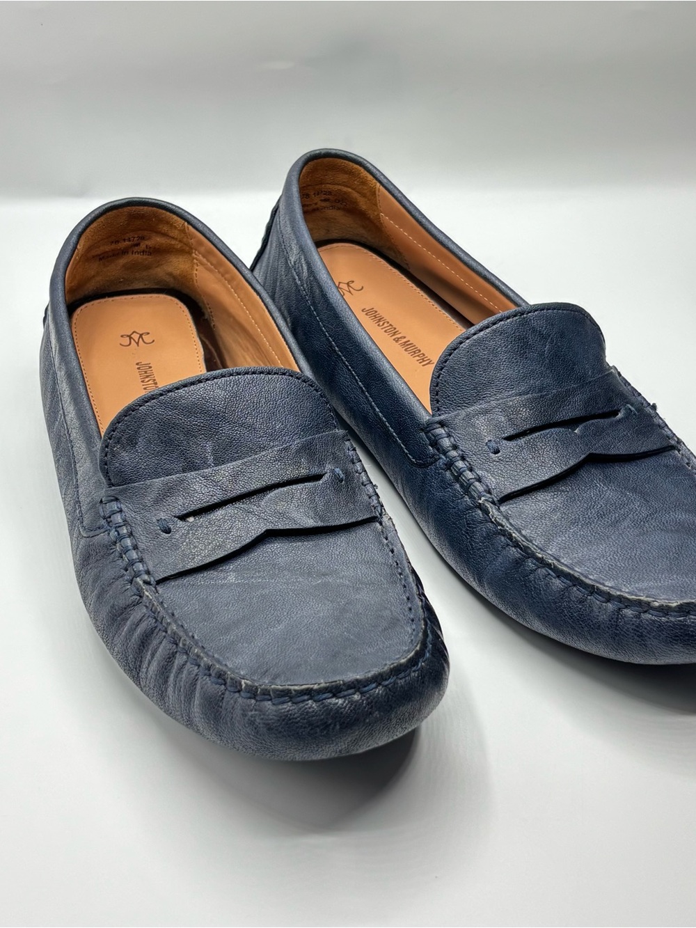Johnston & Murphy Maggie Navy Penny Loafer Flats Women’s 9M - Picture 2 of 10
